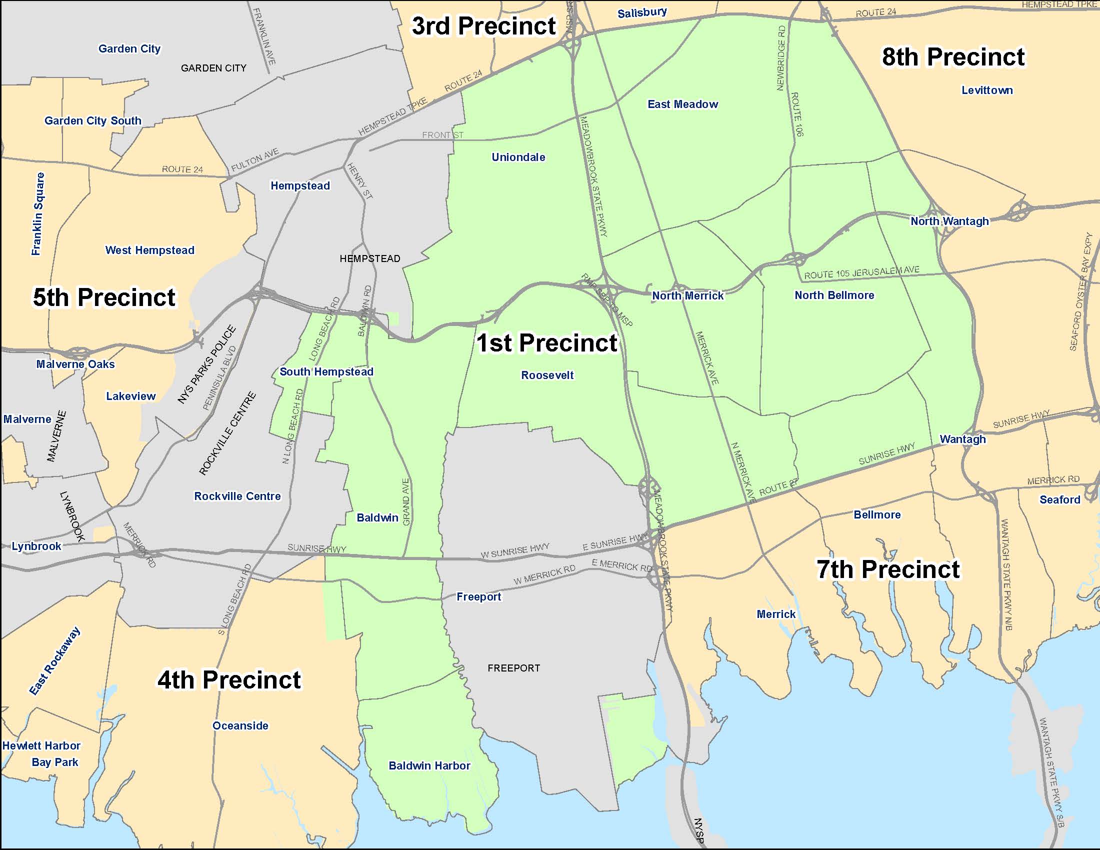 nassau county precincts map Precinct Map Nassau County Police Ny nassau county precincts map