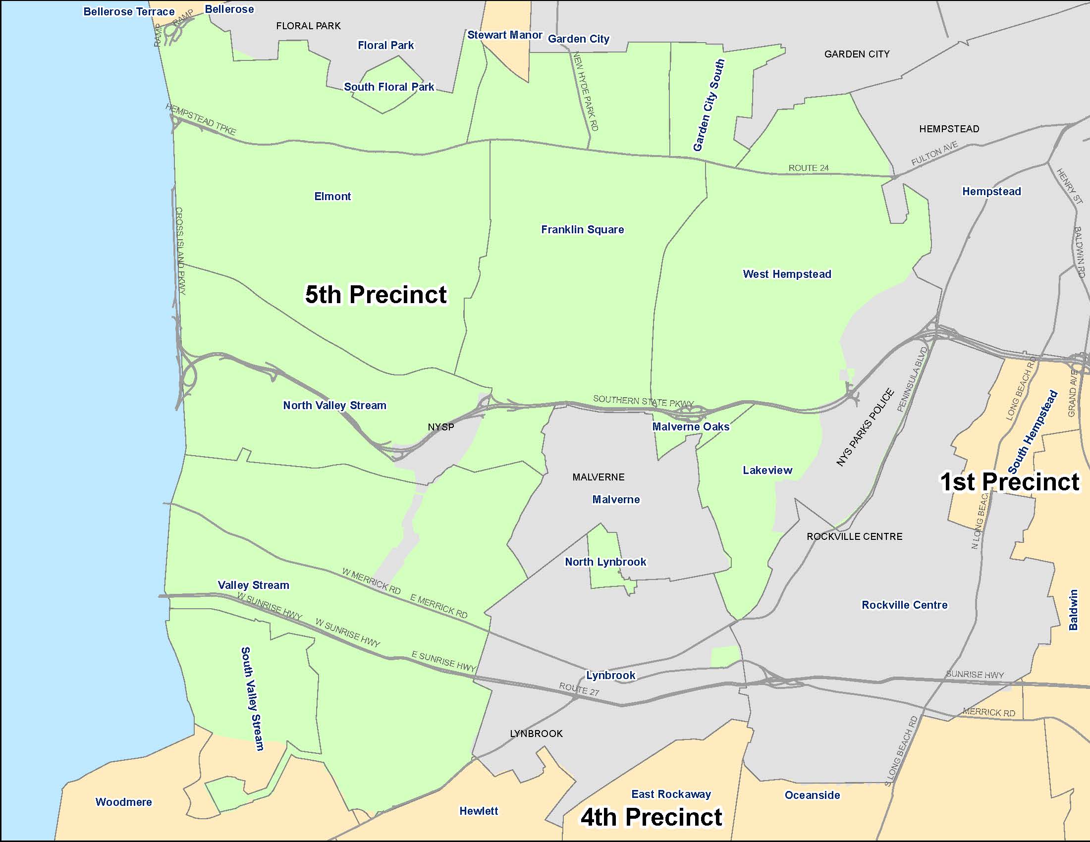 nassau county precincts map Precinct Map Nassau County Police Ny nassau county precincts map