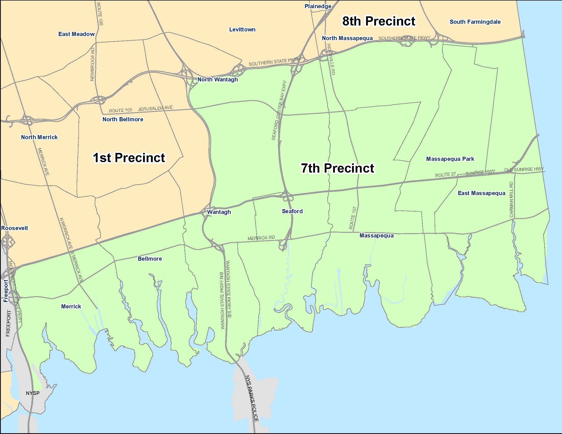 nassau county precincts map Precinct Map Nassau County Police Ny nassau county precincts map