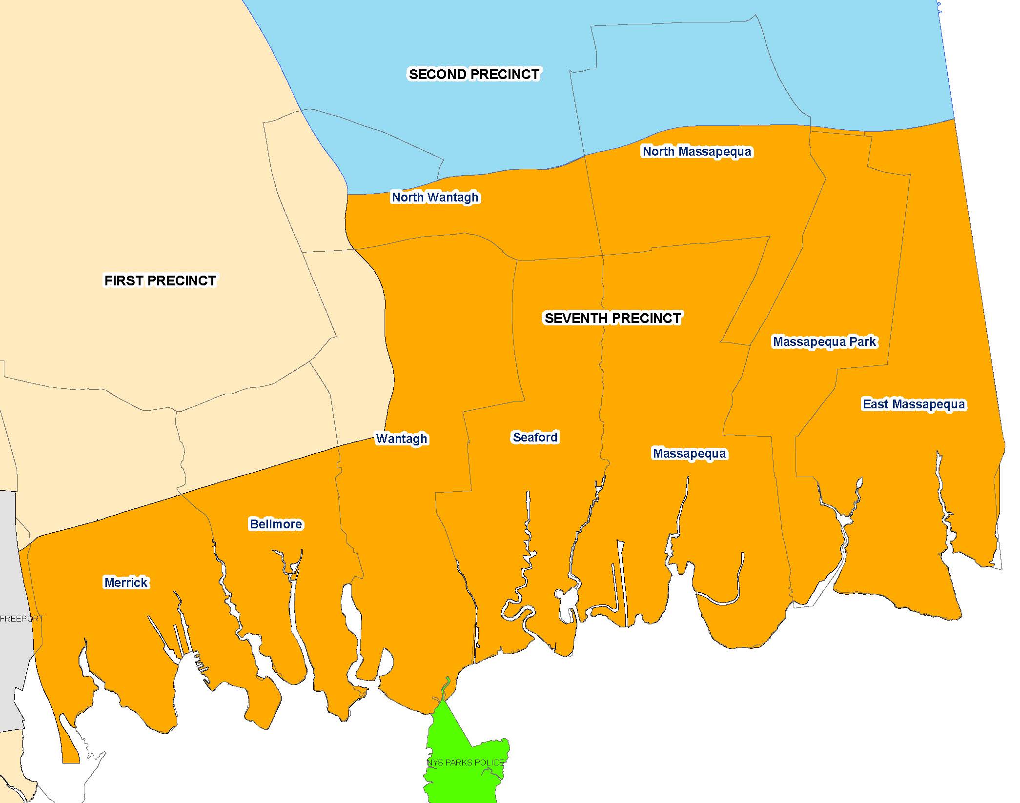 Suffolk County Police Department Precinct Map